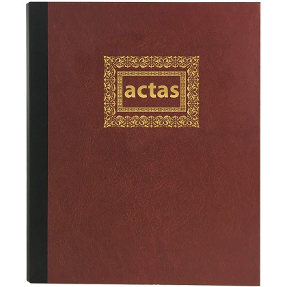Libro de Actas de Hojas Móviles - Color Bordeus (Modelo 5 - 50 hojas - Castellano)
